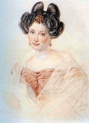 Е. П. Бакунина (1795-1869). Художник Пётр Фёдорович Соколов, 1828 год