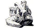 Конец главы IV. Бэлла. Неожиданная радость. Иллюстрация к повести Лидии Чарской «Княжна Джаваха». Художники В. А. Табурин и А. И. Сударушкин, 1908 г.