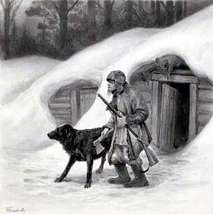 Игнат. Иллюстрация к рассказу А. П. Чехова «Белолобый». Художник Николай Алексеевич Богатов, 1900-е