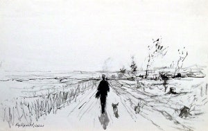 Иллюстрация к рассказу А. П. Чехова «Егерь». Кукрыниксы (Куприянов М. В., Крылов П. Н., Соколов Н. А.), 1956 г.