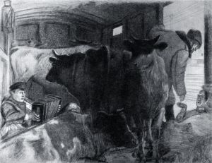 Холодная кровь. Рисунок П. Строева. 1938