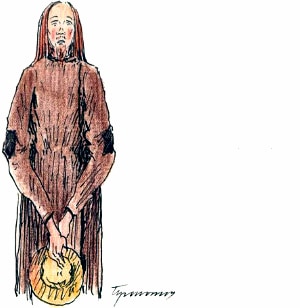 Иллюстрация к рассказу А. П. Чехова «Кошмар». Отец Яков. Художник Протоклитов Борис Антонович (1899-1987)