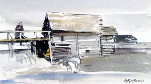 Заставка к рассказу А. П. Чехова «На мельнице». Кукрыниксы, 1950-е гг.