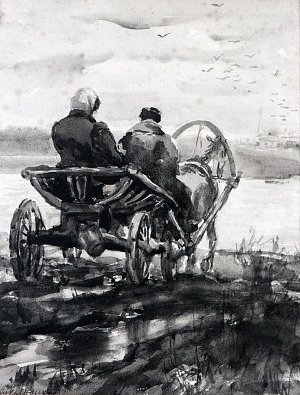 Рассказ А. П. Чехова «На подводе» с иллюстрациями Кукрыниксов и А. П. Апсита.