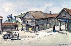 Иллюстрация к рассказу Чехова «Надлежащие меры». Кукрыниксы, 1953