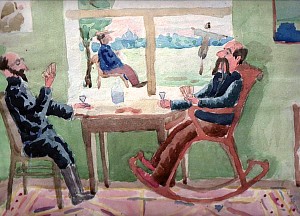 Иллюстрация к рассказу А. Чехова «Обыватели». Г. Салтуп, 1965