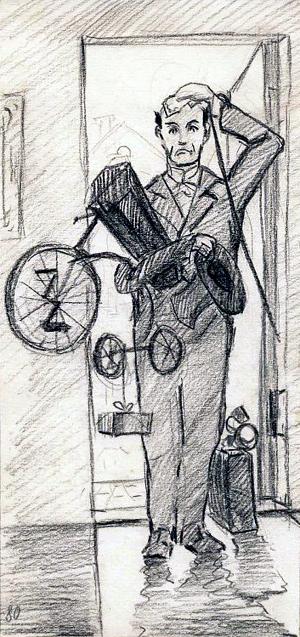 Иллюстрация к рассказу А. Чехова «Один из многих». Н. Бесчастнов, 1965