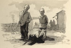Иллюстрация В. Я. Григорьевой к рассказу Чехова «Печенег»
