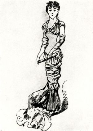 «Перед свадьбой». Рисунок Н. П. Чехова. 1883