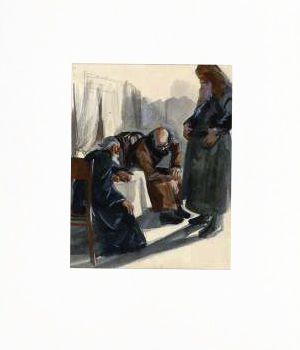 Иллюстрация А. А. Пластова к рассказу А. П. Чехова «Письмо», 1927