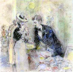 Полинька в магазине «Парижские новости». Р. М. Мазель, 1951