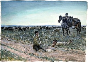 Счастье (по А. П. Чехову). Художник Пластов Аркадий Александрович (1893-1972)