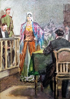 Иллюстрация к рассказу А. П. Чехова «Сонная одурь». Художник Васильев Валентин Фёдорович (1923-1986)
