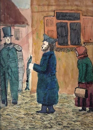 Иллюстрация Г. Салтупа к рассказу A. Чехова «Свадьба с генералом»