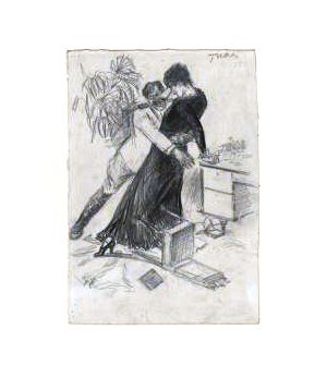 Иллюстрация А. А. Пластова к рассказу А. П. Чехова «Тина». 1927 г.