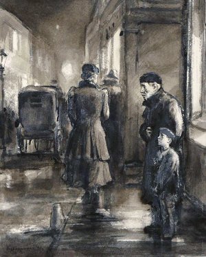 Иллюстрация к рассказу А. П. Чехова «Устрицы». Кукрыниксы (Куприянов, Крылов, Соколов). 1941 г.