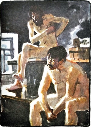 Иллюстрация П. Пинкисевича (1970) к рассказу А. Чехова «В бане»