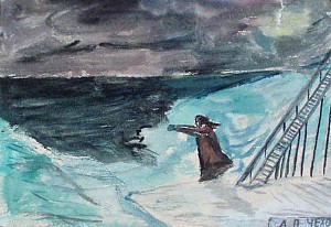 Иллюстрация к рассказу А. П. Чехова «В Рождественскую ночь». В. Логвиненко, 1960-е гг.