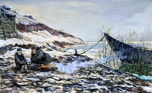 Иллюстрация А.А.Пластова к рассказу Чехова «В ссылке»