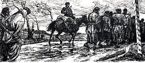 Иллюстрация к рассказу А. П. Чехова «В ссылке». Художник Гапоненко Тарас Гурьевич, 1944-1945 гг.