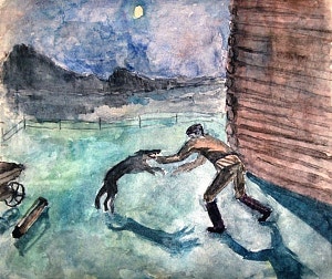 Иллюстрация к рассказу А. П. Чехова «Волк». Художник Н. Куликов, 1965 г.