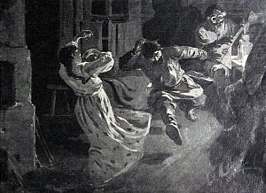 «Воры», рассказ А. П. Чехова. Литературный альбом. Художник А. Апсит, конец XIX - начало XX вв.