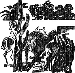 Чудесный сад. Иллюстрация к роману А. Р. Беляева «Человек-амфибия». Художник Н. Гришин, 1963.
