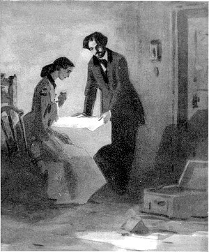Сцена с письмом. Иллюстрация к роману Н. Г. Чернышевского «Что делать?». Художник В. Н. Минаев, 1965 г.