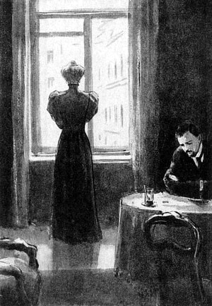 Свидание. Иллюстрация к рассказу Чехова «Дама с собачкой». Кукрыниксы