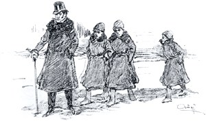 Глава XIX. Ивины. Иллюстрация А. П. Апсита к повести Л. Н. Толстого «Детство»