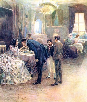 Глава II. Maman. Иллюстрация А. П. Апсита к повести Л. Н. Толстого «Детство»