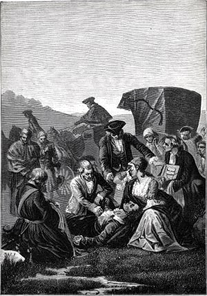 Смерть князя Потемкина-Таврического (5 окт. 1791 г.). Штейн Р. (художник), Барановский Ю. (гравер). Конец XIX - начало XX вв.