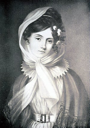 Мария Шимановская (1789 — 1831) — виртуозная польская пианистка и композитор и фортепианный педагог. Беннер Анри. Репродукция. 1898 г.