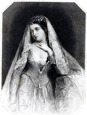 Зоя (Zoe). Рис. Босток (W. Bostock), грав. Райол (H. T. Ryall), 1836. Иллюстрация к поэме Джорджа Байрона «Дон Жуан»