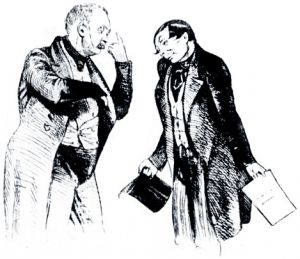 Иллюстрация П. А. Федотова к рассказу Ф. М. Достоевского «Ползунков», 1848