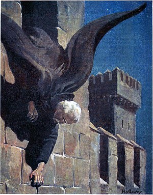 Иллюстрация к роману Брэма Стокера «Дракула». Художник Эдгар Альфред Холлоуэй, 1916 г.