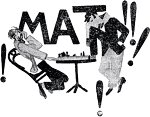 Мат! Иллюстрация Михаила Черемных (1928) к роману Ильи Ильфа и Евгения Петрова «Двенадцать стульев» (1927)