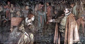 Сэр Тоби. Хоть сам черт, если ему так нравится, мне-то что? Уж кто-кто, а я врать не стану. Да что с вами разговаривать! Иллюстрация к пьесе Шекспира «Двенадцатая ночь, или Что угодно». Художник Уильям Хит Робинсон, 1908 г.
