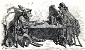 Иллюстрация Эрнста Гризета (1869) к басне Эзопа «Человек и сатир»