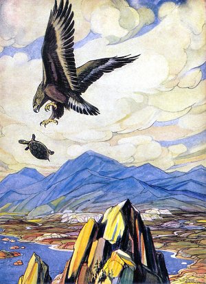 Черепаха и орёл. Художник Пол Брэнсом, 1921