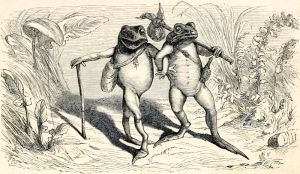 Иллюстрация Эрнста Гризета (1869) к басне Эзопа «Лягушки»