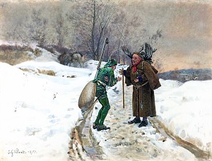 Кузнечик и муравей. 1875. Жан Жорж Вибер (1840-1902)