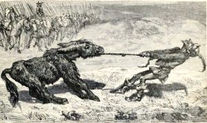 Иллюстрация Эрнста Гризета (1869) к басне Эзопа «ОСЕЛ И СТАРИК-ПАСТУХ»