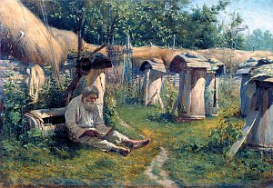 Пасечник. Художник Николай Богатов, 1875
