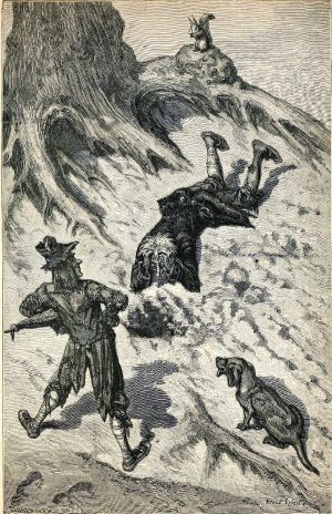 Иллюстрация Эрнста Гризета (1869) к басне Эзопа «СКРЯГА»