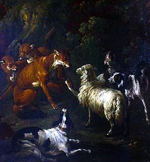 Волки и овцы. Художник Жан-Батист Удри (1686-1755)