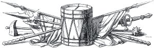 Часть вторая. Действие четвертое. На предгорьи. Снизу слышатся барабаны и военная музыка. Ставят императорский шатер. Иллюстрация Энгельберта Зейбертца (1813–1905) к «Фаусту» И. В. Гёте (1749-1832)