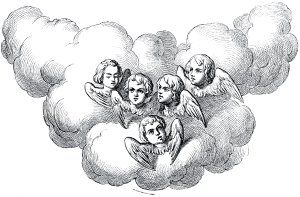 Хор ангелов. Иллюстрация Энгельберта Зейбертца (1813–1905) к «Фаусту» И. В. Гёте (1749-1832)