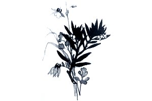 Конец IV акта. Иллюстрация Б. А. Дехтерёва к «Трагической истории о Гамлете, принце датском» Уильяма Шекспира