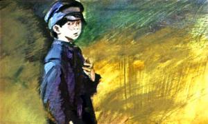 — Я попробовал бы… Может, проберусь как-нибудь… успею еще. Иллюстрация Р. Столярова к повести «Р. В. С.» Аркадия Гайдара